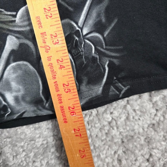 Liquid Blue Shirt Mens Large Black Archangel Grim Reaper Double Sided‎ Y2K - Picture 9 of 10